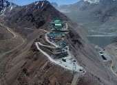 A general view of Anglo American's Los Bronces copper plant in Chile