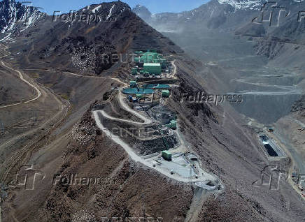 A general view of Anglo American's Los Bronces copper plant in Chile