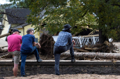 Aftermath of Hurricane Helene in North Carolina