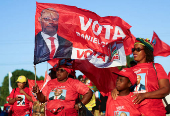 Mozambique opposition party Frelimo holds final rally ahead of election