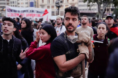 Protest against management of emergency response to the deadly floods in Valencia