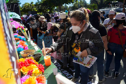 Protest to mark the International Day for Elimination of Violence Against Women, in San Salvador