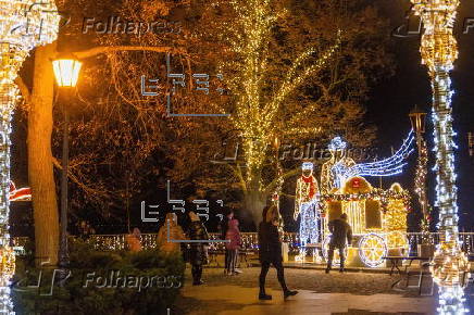 'Gardens of Light' Christmas illumination in Plock