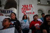 Demonstration against deportations, in Los Angeles