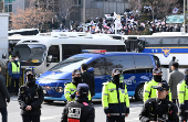 Impeached South Korean President Yoon Suk Yeol arrives at Seoul Western District Court in Seoul