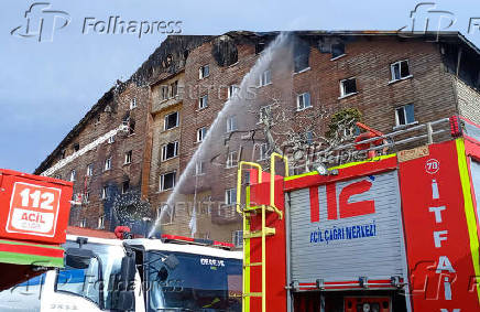 Hotel fire at Turkish ski resort