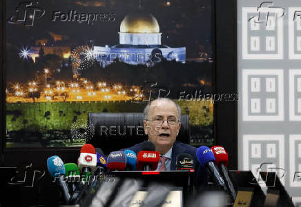 FILE PHOTO: Palestinian PM Mustafa holds first cabinet meeting, in Ramallah
