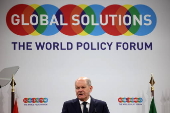 German Chancellor Olaf Scholz attends the Global Solutions Summit in Berlin
