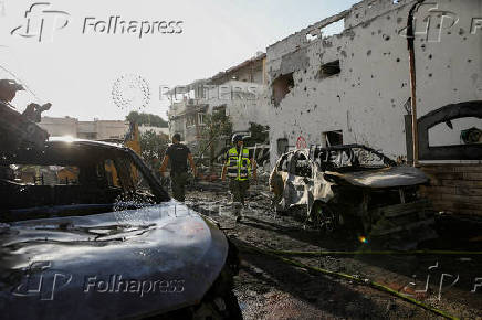 Aftermath of a rocket attack in Kiryat Bialik