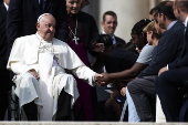 Pope Francis leads Wednesday's general audience in Saint Peter's Square