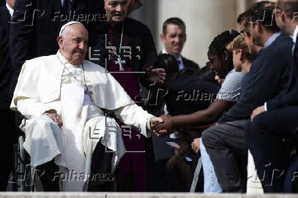 Pope Francis leads Wednesday's general audience in Saint Peter's Square