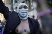 Protest to mark the International Day for the Elimination of Violence Against Women, in Mexico City