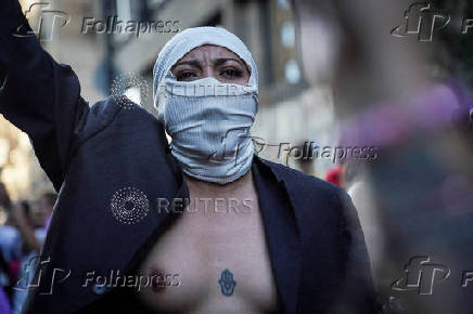 Protest to mark the International Day for the Elimination of Violence Against Women, in Mexico City