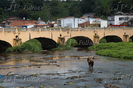 Vista da ponte da Conceio sobre o Rio Jaguaripe, em Nazar