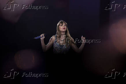 Cantora Taylor Swift em show em novembro no Allianz Parque, em So Paulo
