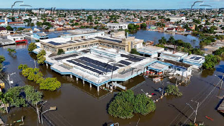 Hospital de Pronto Socorro de Canoas inundado pelas guas