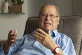 O ex-ministro Jos Dirceu em sua casa, em So Paulo