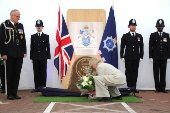 Memorial stone dedicated to police Sergeant Ratana killed in Croydon police station in 2020