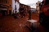 Aftermath of floods in Utiel