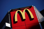 Signage outside a McDonald's restaurant in Washington