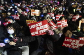 Protest calling for impeachment South Korean President Yoon