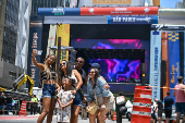 Montagem do Palco da Virada, na av Paulista