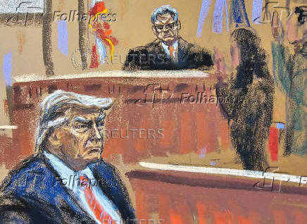 Former U.S. President Donald Trump appears at court in New York