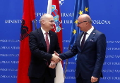 Albania's Foreign Minister Igli Hasani visits Croatia