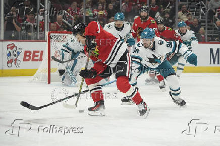 NHL: San Jose Sharks at Chicago Blackhawks