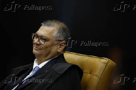 Flavio Dino durante sesso no plenrio do STF