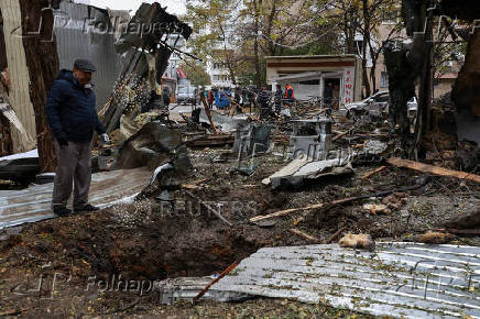 Aftermath of a Russian drone attack in Odesa