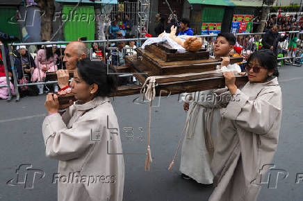 Desfile navideo en La Paz