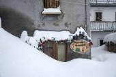 Heavy snow hits Abruzzo region, central Italy