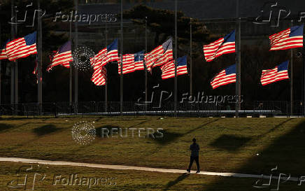 Flags at half-staff following the death of former President Jimmy Carter