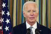 U.S. President Joe Biden delivers remarks on securing 235 judicial confirmations, at the White House