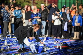 Supporters of FC Porto pay tribute to the late Jorge Nuno Pinto da Costa