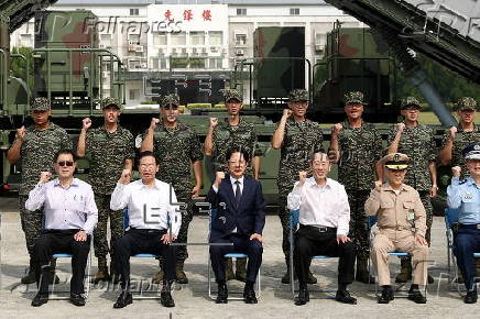 Taiwanese President Lai visits military camp in Taoyuan