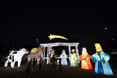 Festival de luces Luztopa celebra navidad en el norte de Mxico con ajolotes y alebrijes