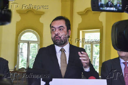 Coletiva de imprensa com autoridades aps reunio do governo e Supervia no RJ