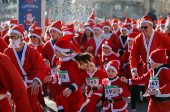 The annual Santa race competition in Skopje