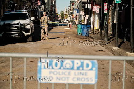 Aftermath of a car ramming into crowd in New Orleans