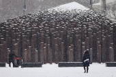 Snowfall in Budapest