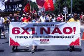 Manifestao contra a escala 6x1 na Av Paulista em SP