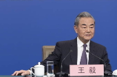 Chinese Foreign Minister Wang Yi holds press conference at Third Session of 14th National People's Congress