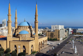 A view of Al-Amin mosque in downtown Beirut