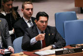 FILE PHOTO: Permanent Representative of Israel to the U.N. Danny Danon? speaks during a meeting of the United Nations Security Council at U.N. headquarters in New York