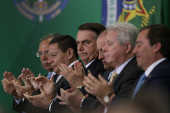 Jair Bolsonaro na posse dos presidentes dos bancos pblicos