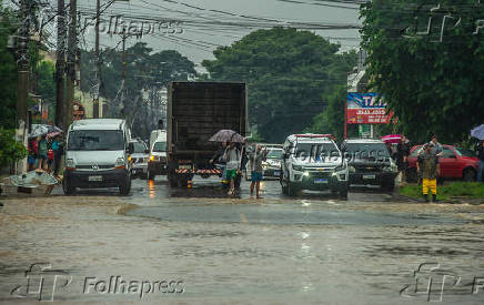 Alagamento causado pela chuva em Esteio (RS)