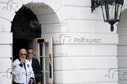 U.S. President Joe Biden departs from the South Lawn of the White House