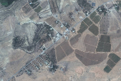 A satellite view of buildings in Chouaghir, Baalbek-Hermel Governorate